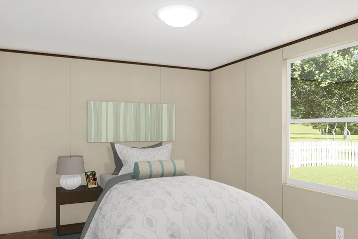 The BLISS Guest Bedroom. This Manufactured Mobile Home features 2 bedrooms and 1 bath.