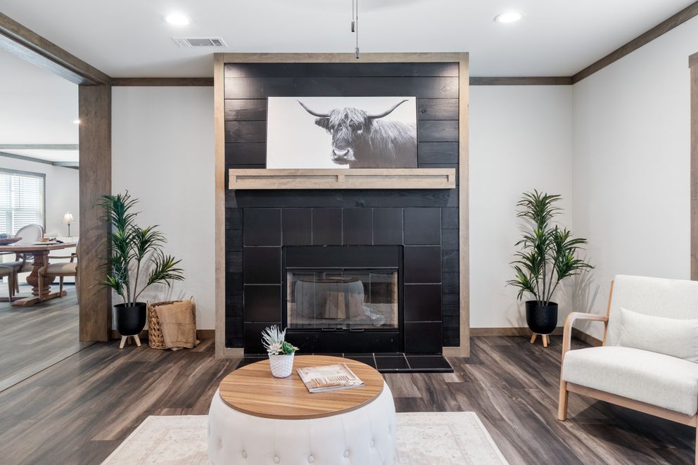 The ISABELLA ELITE Living Room. This Manufactured Mobile Home features 3 bedrooms and 2 baths.