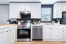 The SELECT 16723A Kitchen. This Manufactured Mobile Home features 3 bedrooms and 2 baths.