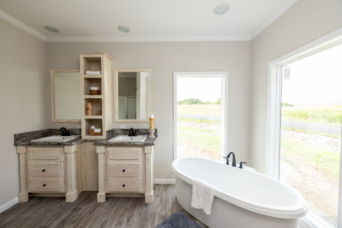 The THE ROGUE Primary Bathroom. This Manufactured Mobile Home features 3 bedrooms and 2 baths.