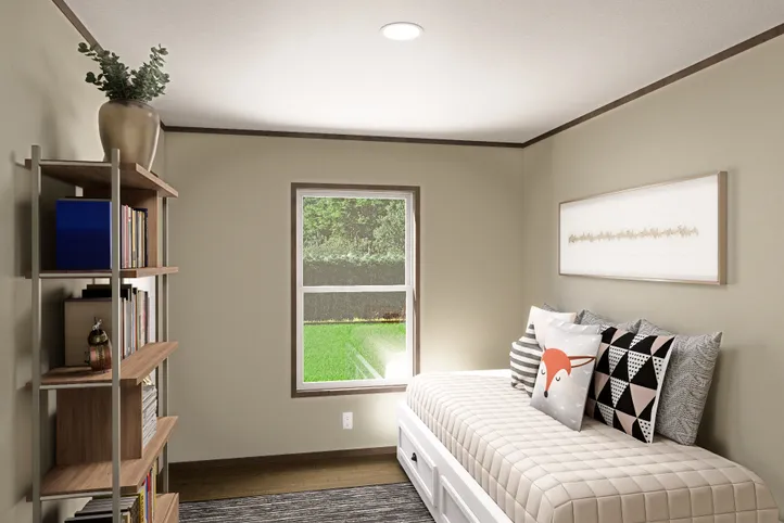The FIJI Guest Bedroom. This Manufactured Mobile Home features 3 bedrooms and 2 baths.