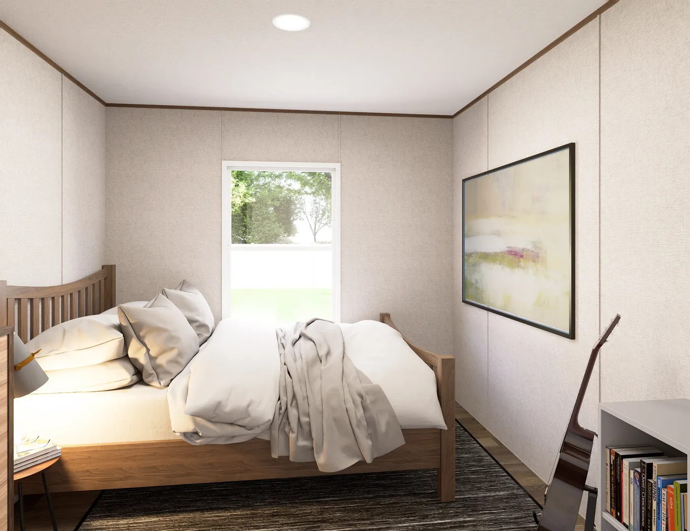 The MAPLE Guest Bedroom. This Manufactured Mobile Home features 3 bedrooms and 2 baths.