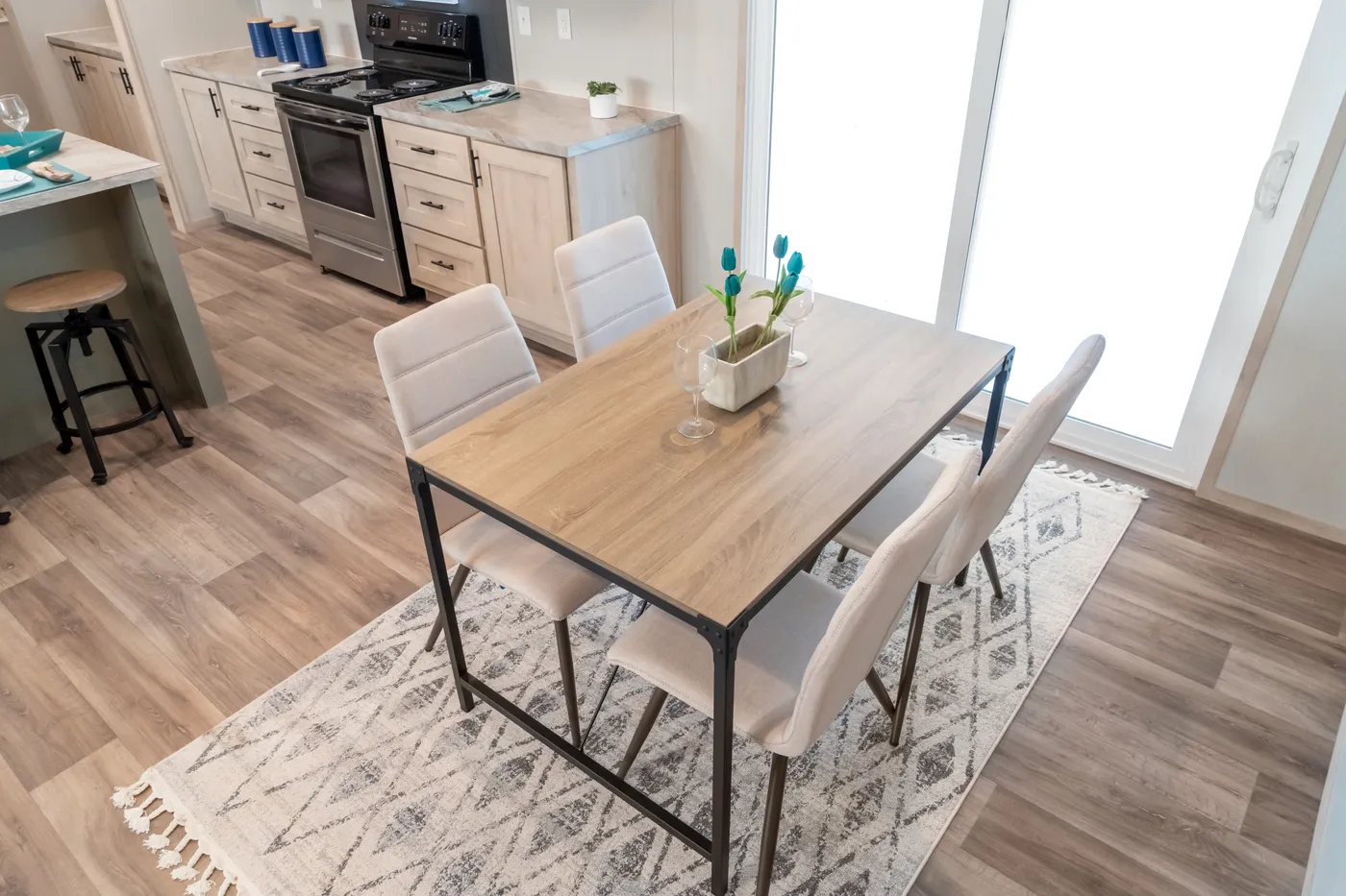 The DESOTO Dining Area. This Manufactured Mobile Home features 3 bedrooms and 2 baths.