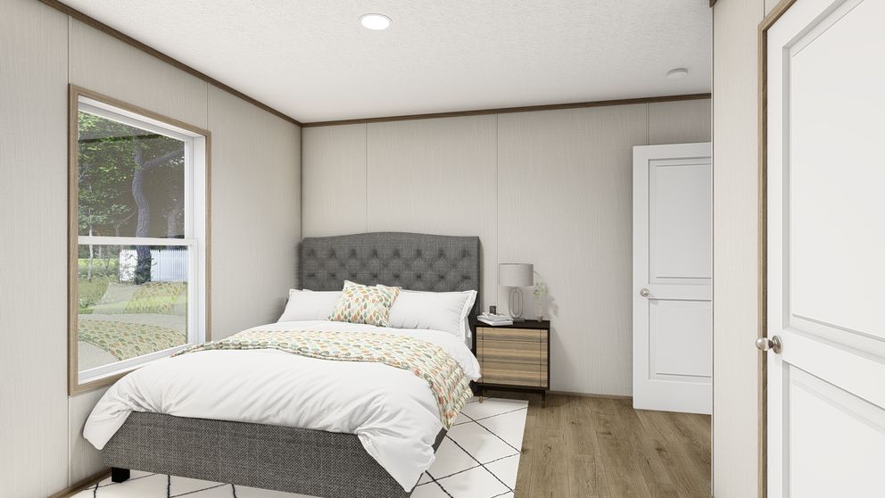The HAVEN Guest Bedroom. This Manufactured Mobile Home features 3 bedrooms and 2 baths.