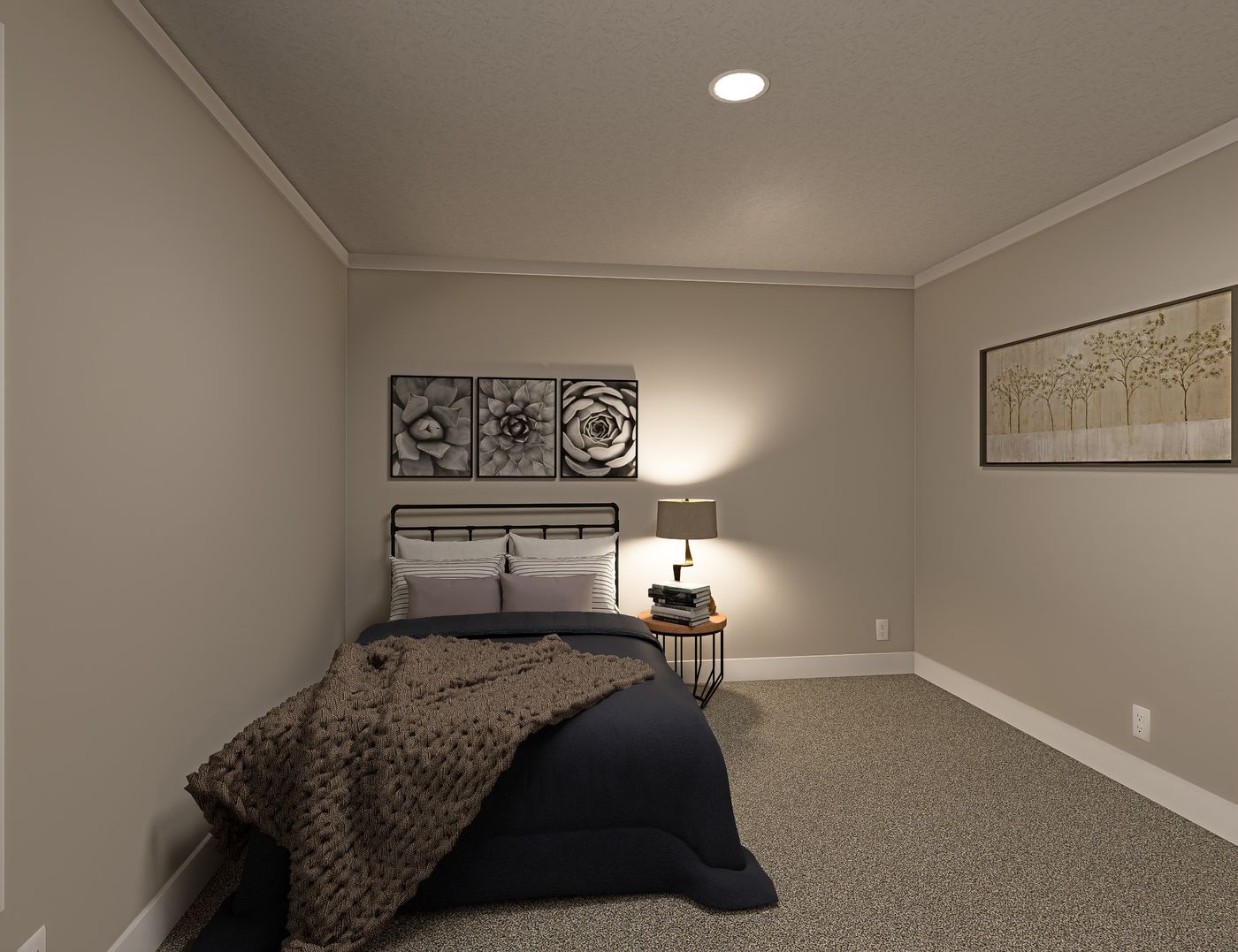 The CLASSIC 60B Bedroom. This Manufactured Mobile Home features 3 bedrooms and 2 baths.