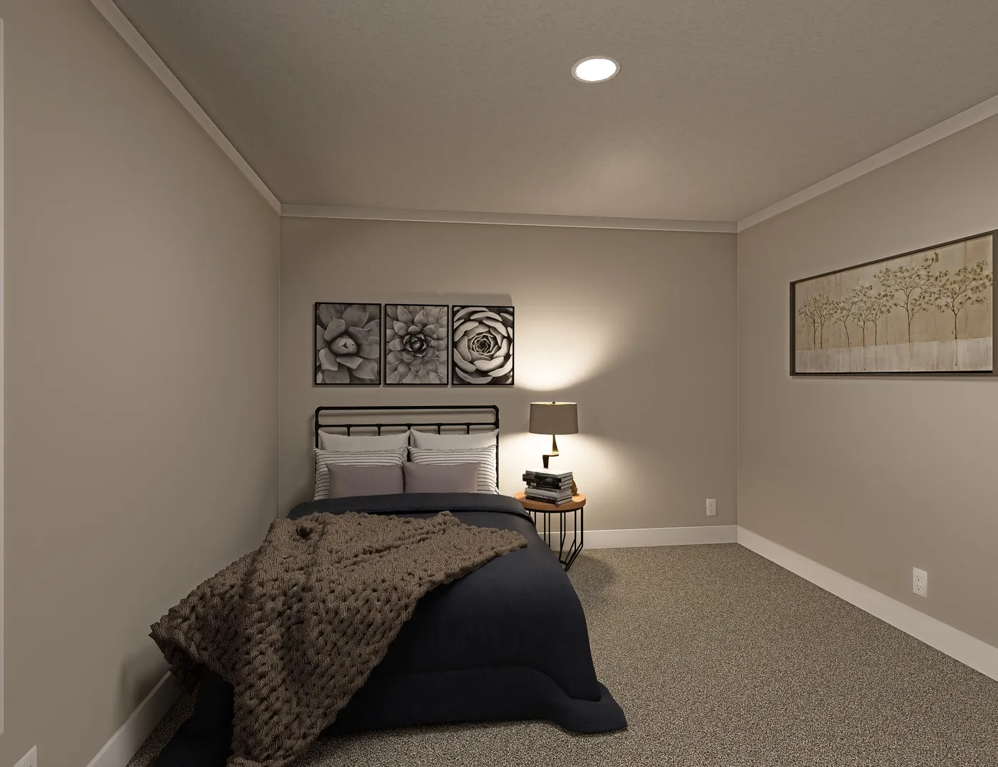 The CLASSIC 60B Bedroom. This Manufactured Mobile Home features 3 bedrooms and 2 baths.