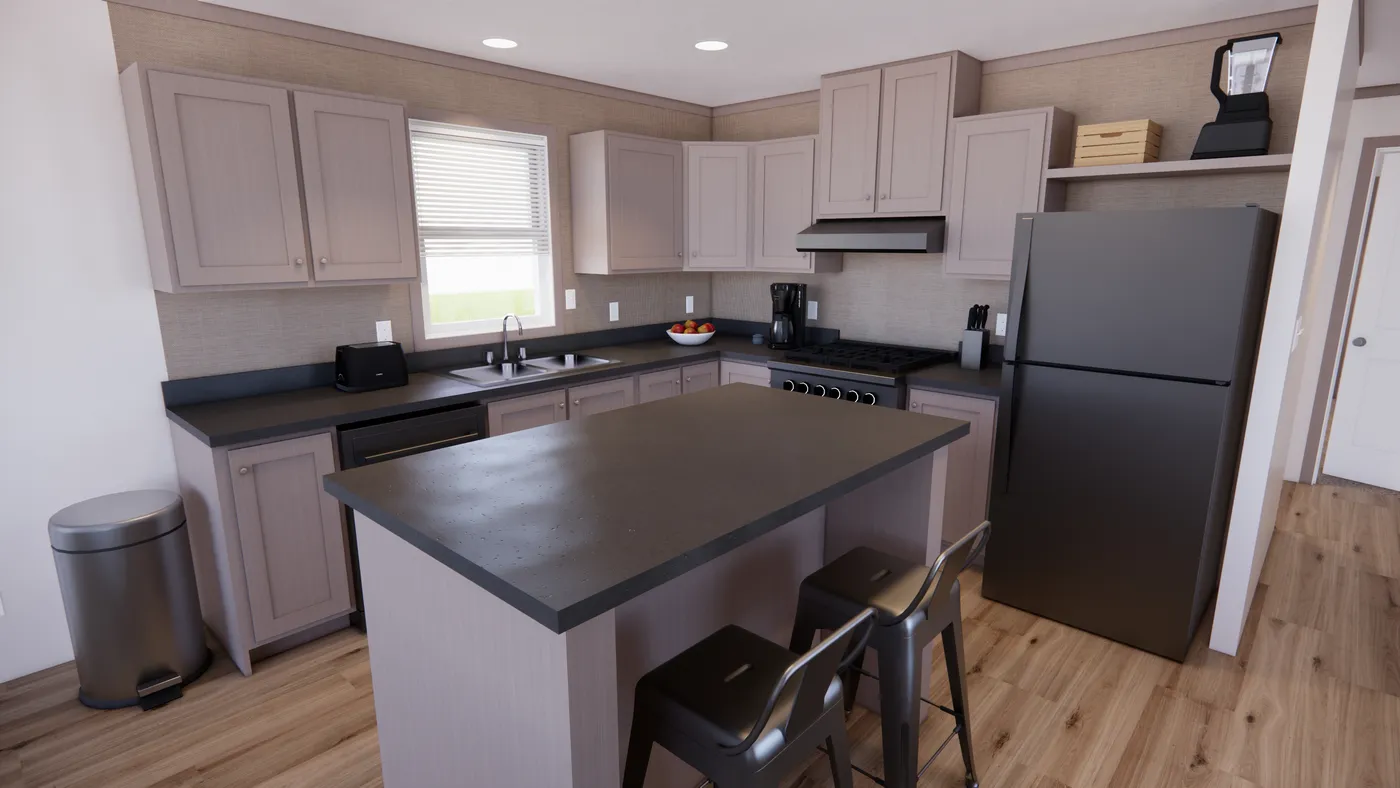 The 7616-4200 ADRENALINE Kitchen. This Manufactured Mobile Home features 3 bedrooms and 2 baths.