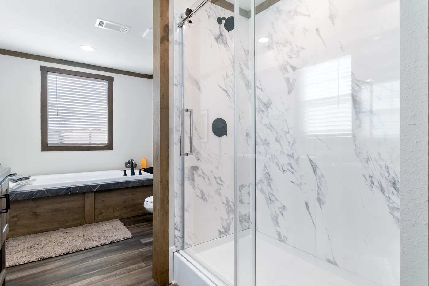 The ISABELLA ELITE Primary Bathroom. This Manufactured Mobile Home features 3 bedrooms and 2 baths.
