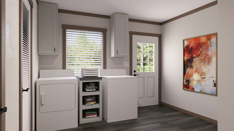 The FARM 4 FLEX ELITE Utility Room. This Manufactured Mobile Home features 4 bedrooms and 3 baths.