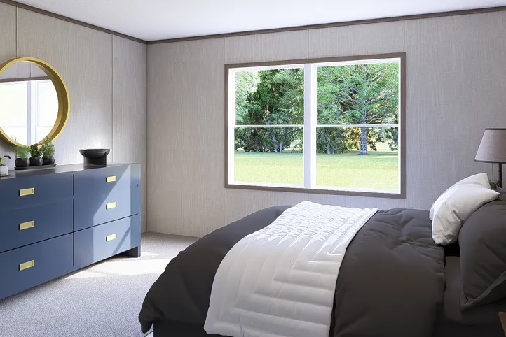 The LEGEND BIG BOY Bedroom. This Manufactured Mobile Home features 4 bedrooms and 2 baths.