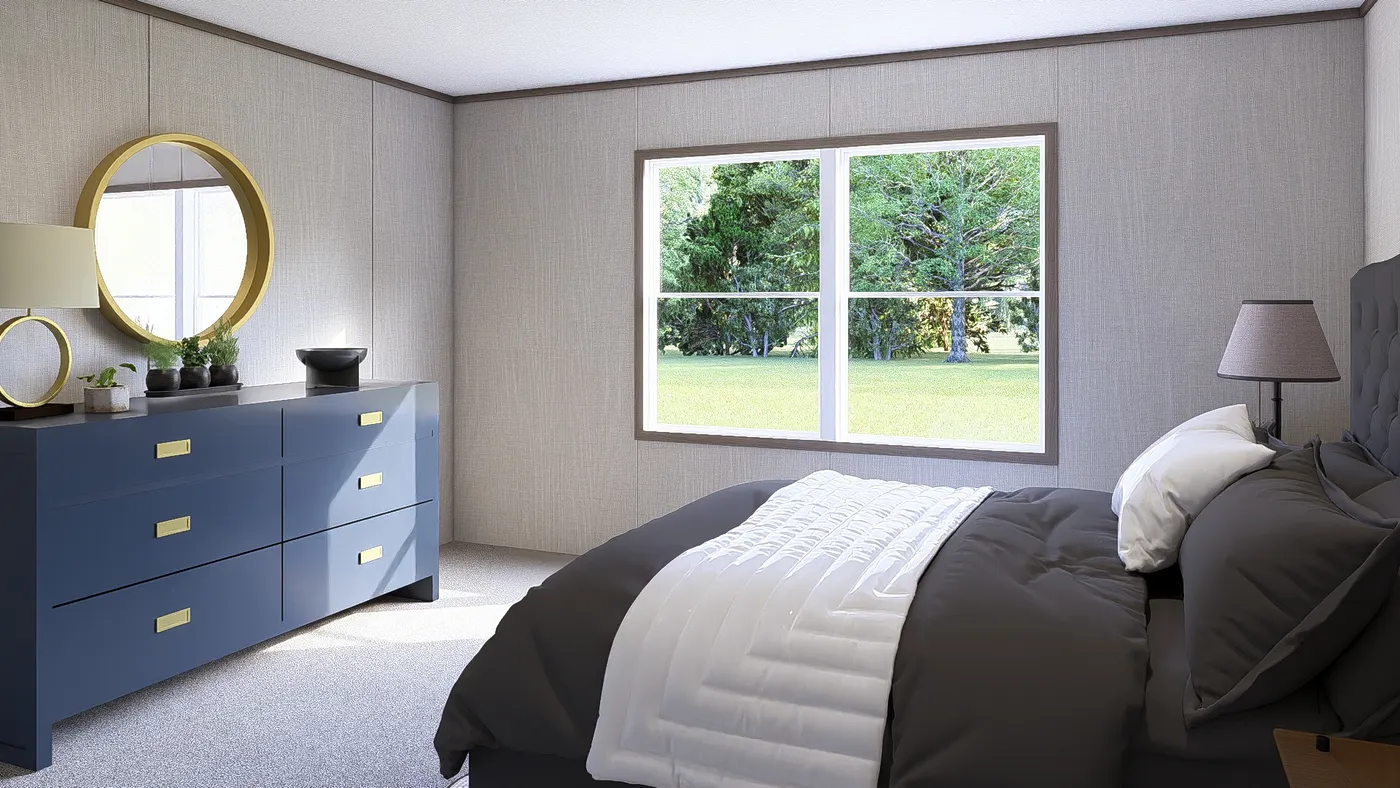 The LEGEND BIG BOY Bedroom. This Manufactured Mobile Home features 4 bedrooms and 2 baths.