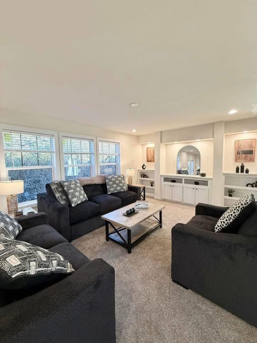 The TOMPKINS BLVD/6428-MS029-1 SEC Living Room. This Manufactured Mobile Home features 3 bedrooms and 2 baths.