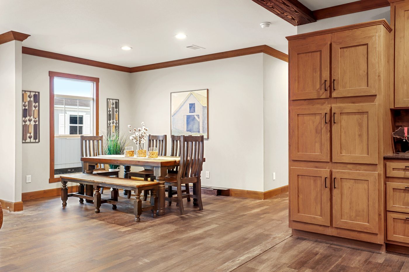 The THE DURANGO Dining Area. This Manufactured Mobile Home features 3 bedrooms and 2 baths.