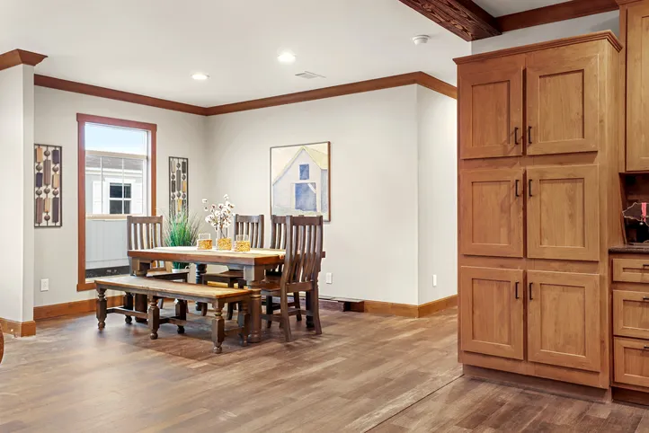 The THE DURANGO Dining Area. This Manufactured Mobile Home features 3 bedrooms and 2 baths.