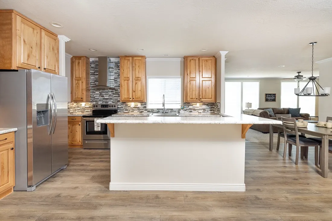The TH601F                 CLAYTON Kitchen. This Manufactured Mobile Home features 3 bedrooms and 2 baths.