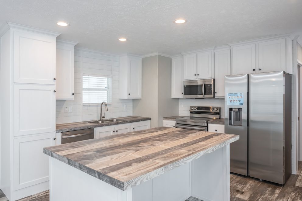 The WILLOW Kitchen. This Manufactured Mobile Home features 3 bedrooms and 2 baths.