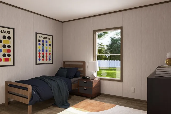 The CROCKETT Guest Bedroom. This Manufactured Mobile Home features 3 bedrooms and 2 baths.