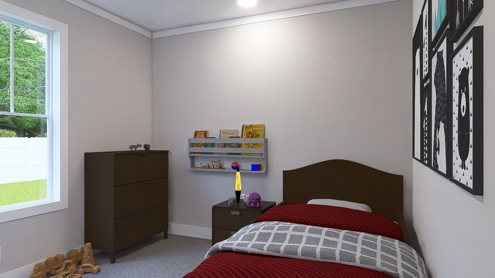 The MY GIRL Guest Bedroom. This Manufactured Mobile Home features 3 bedrooms and 2 baths.