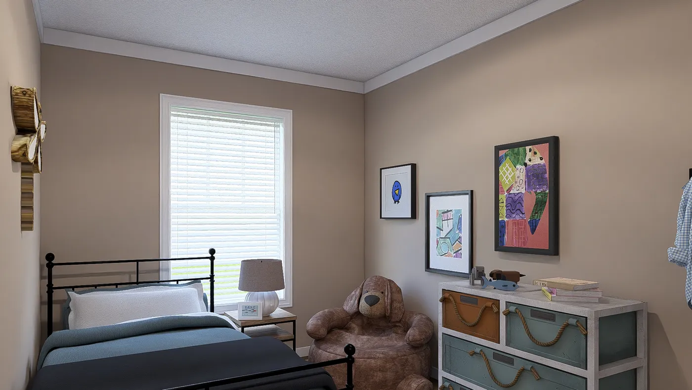The THE DREAM Bedroom. This Manufactured Mobile Home features 3 bedrooms and 2 baths.