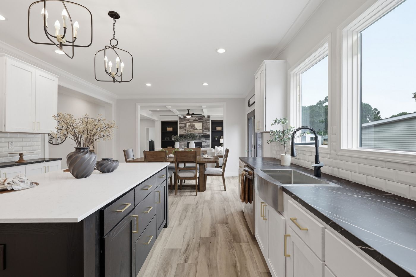 The THE SUMMIT Kitchen. This Manufactured Mobile Home features 3 bedrooms and 2 baths.