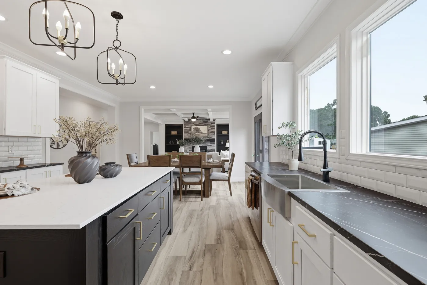 The THE SUMMIT Kitchen. This Manufactured Mobile Home features 3 bedrooms and 2 baths.