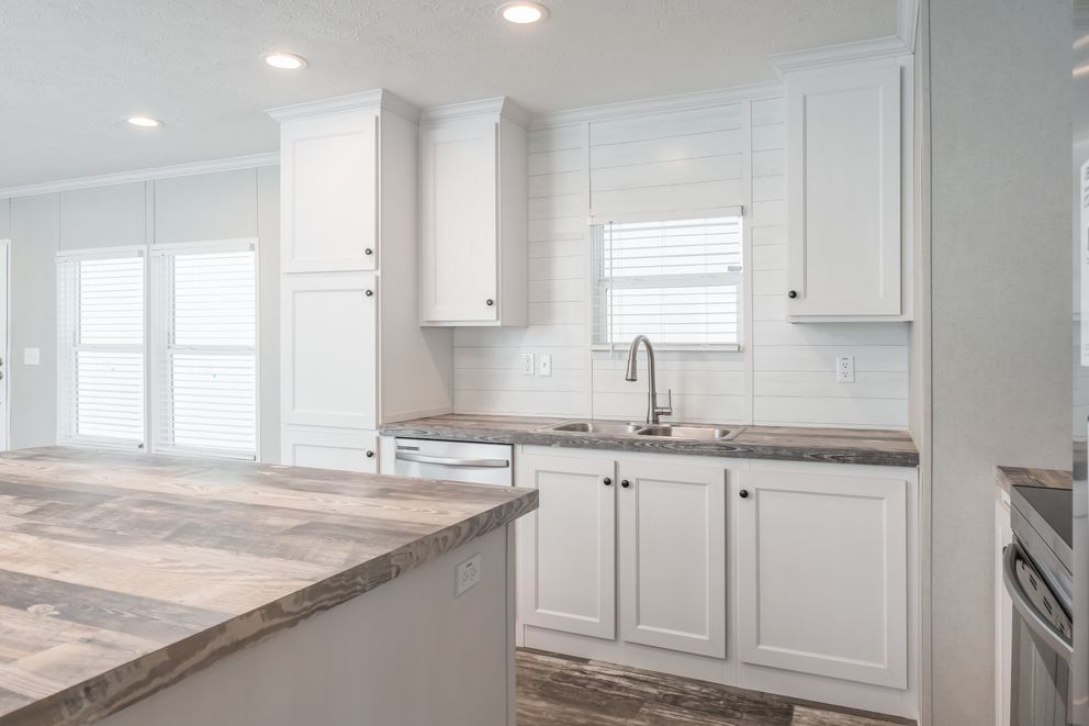 The WILLOW Kitchen. This Manufactured Mobile Home features 3 bedrooms and 2 baths.