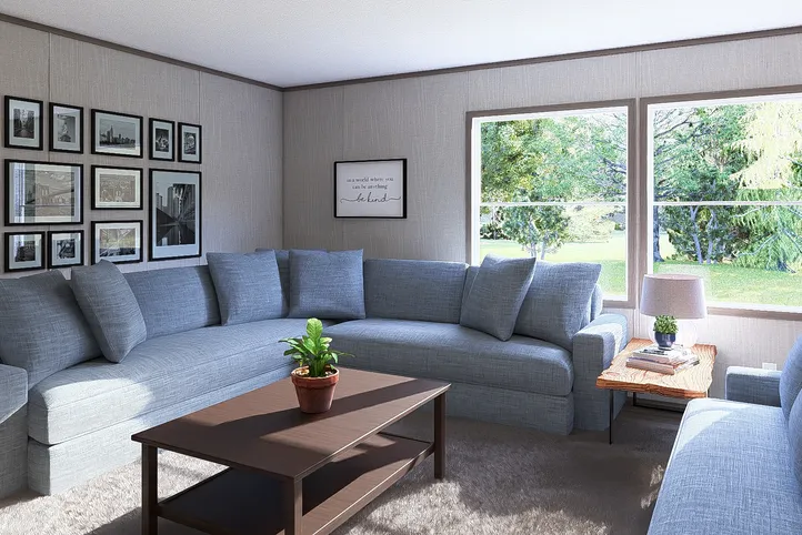 The LEGEND BIG BOY Family Room. This Manufactured Mobile Home features 4 bedrooms and 2 baths.