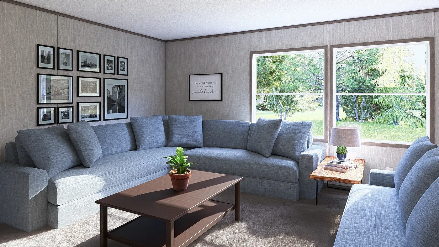 The LEGEND BIG BOY Family Room. This Manufactured Mobile Home features 4 bedrooms and 2 baths.
