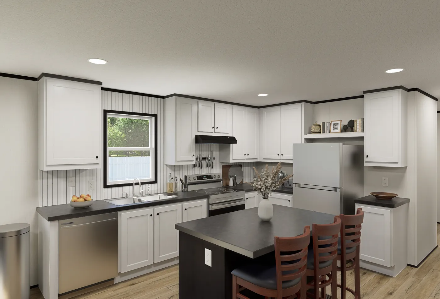 The ECLIPSE Kitchen. This Manufactured Mobile Home features 4 bedrooms and 2 baths.