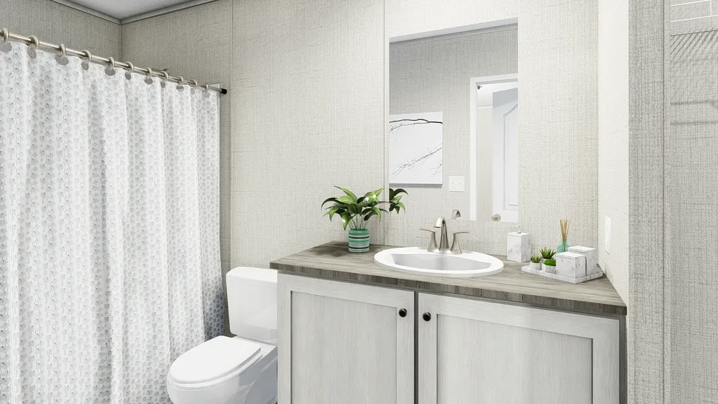 The COASTAL BREEZE I  16X72 Primary Bathroom. This Manufactured Mobile Home features 3 bedrooms and 2 baths.