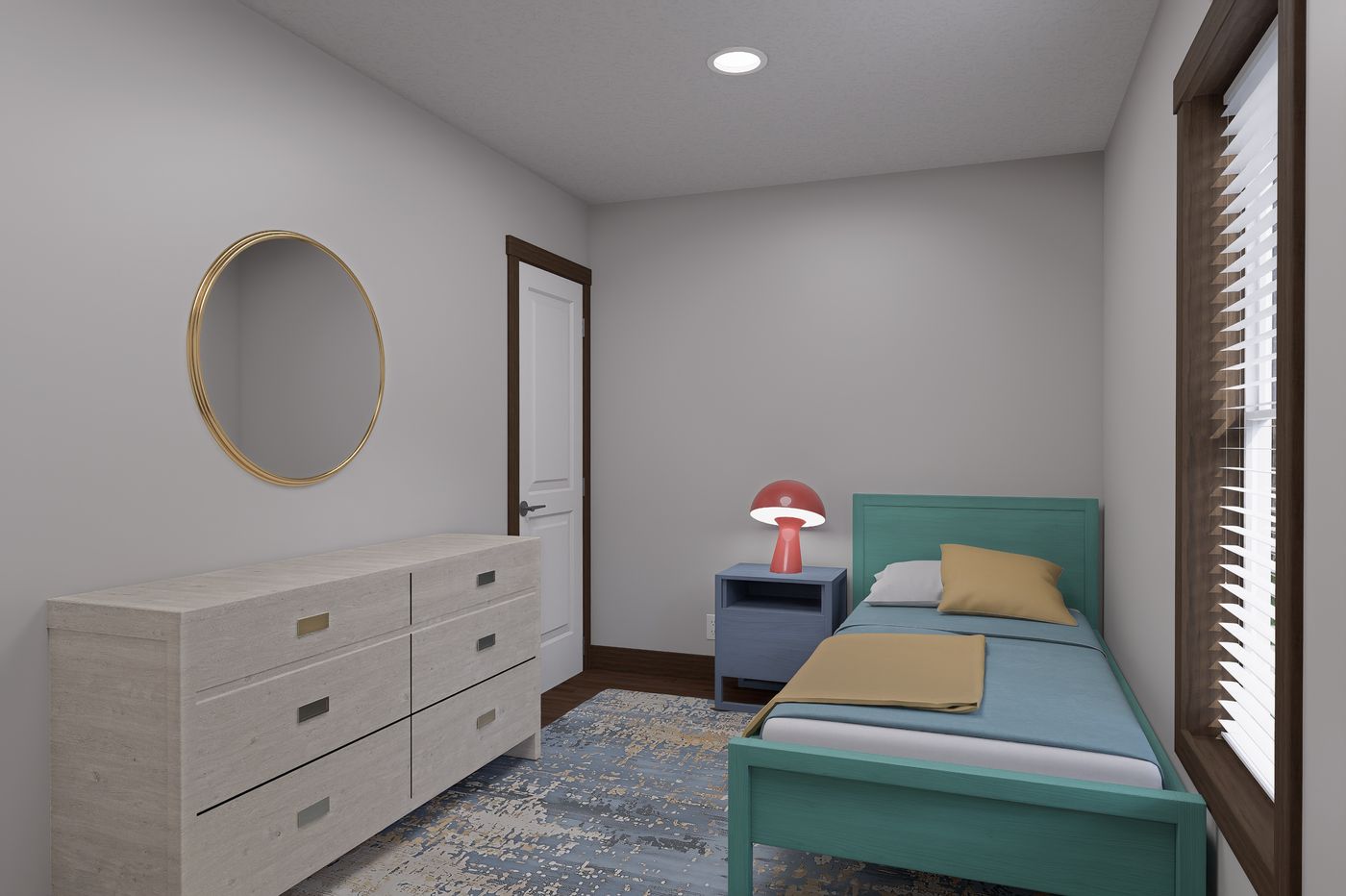 The RIGHT CHOICE 107 Bedroom. This Manufactured Mobile Home features 3 bedrooms and 2 baths.