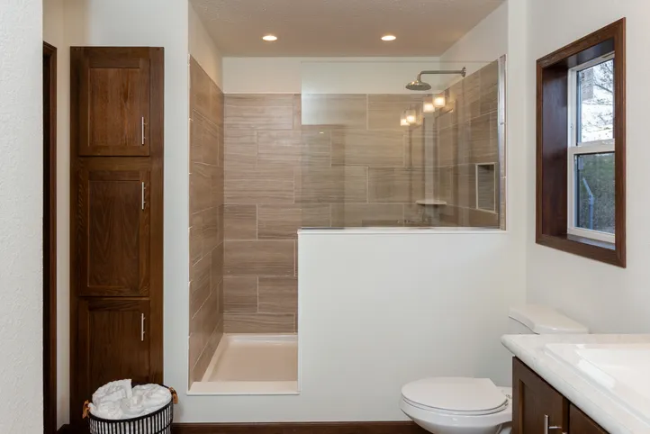 The LEGEND 86 Primary Bedroom. This Manufactured Mobile Home features 3 bedrooms and 2 baths.