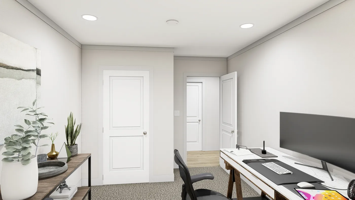 The LEAN ON ME Guest Bedroom. This Manufactured Mobile Home features 3 bedrooms and 2 baths.