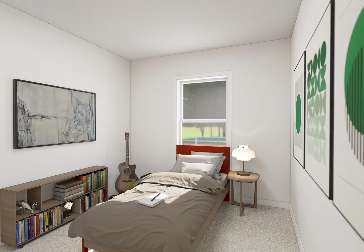 The 5017 IMAGINE Guest Bedroom. This Manufactured Mobile Home features 3 bedrooms and 2 baths.