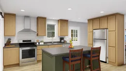 The LET IT BE Kitchen. This Manufactured Mobile Home features 3 bedrooms and 2 baths.