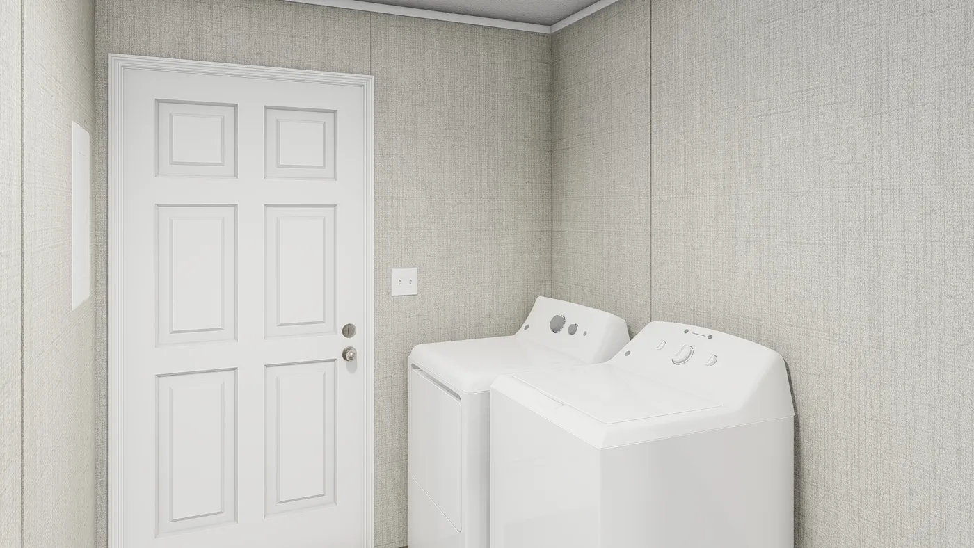 The COASTAL BREEZE II 28X56 Utility Room. This Manufactured Mobile Home features 3 bedrooms and 2 baths.
