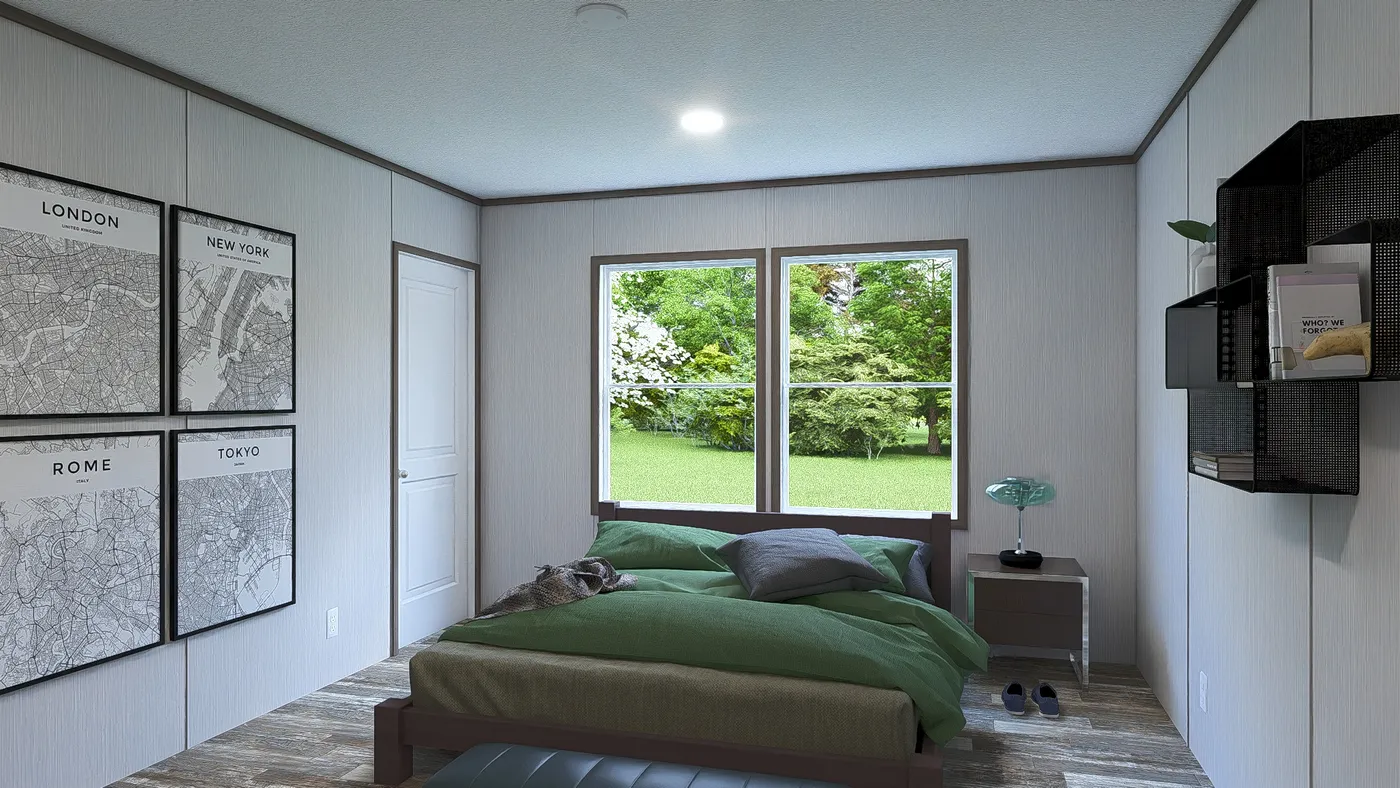 The ULTRA PRO JEWEL 3 BR 32X60 Bedroom. This Manufactured Mobile Home features 3 bedrooms and 2 baths.