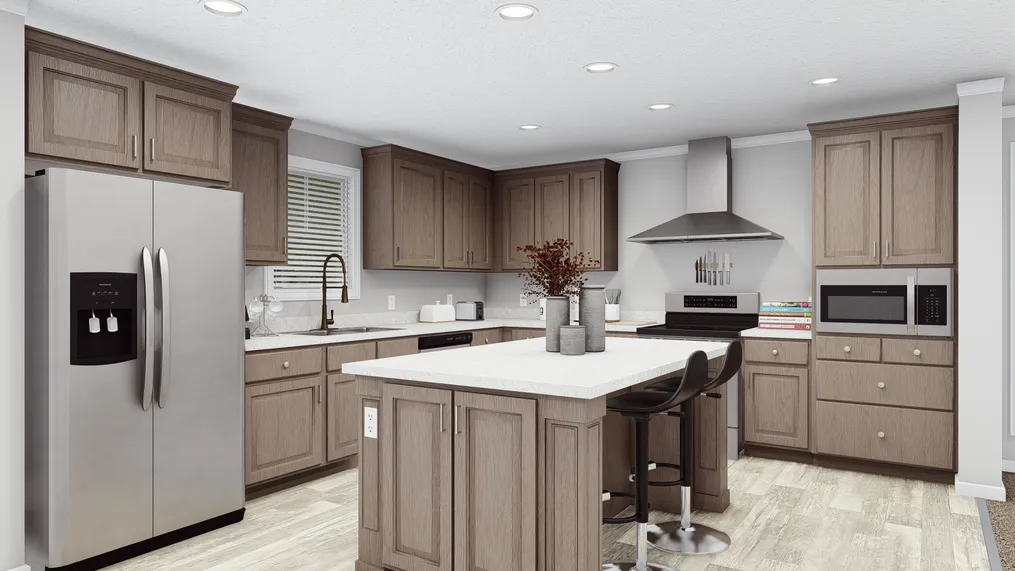 The THE SOUTHERN CHARM Kitchen. This Manufactured Mobile Home features 3 bedrooms and 2 baths.