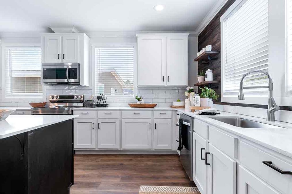 The THE SEDONA Kitchen. This Manufactured Mobile Home features 3 bedrooms and 2 baths.