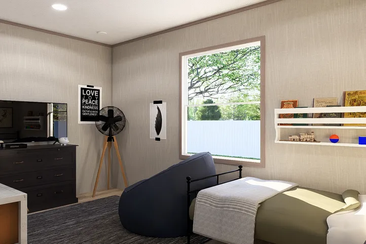 The ULTRA A-PLUS 16X76 Bedroom. This Manufactured Mobile Home features 3 bedrooms and 2 baths.