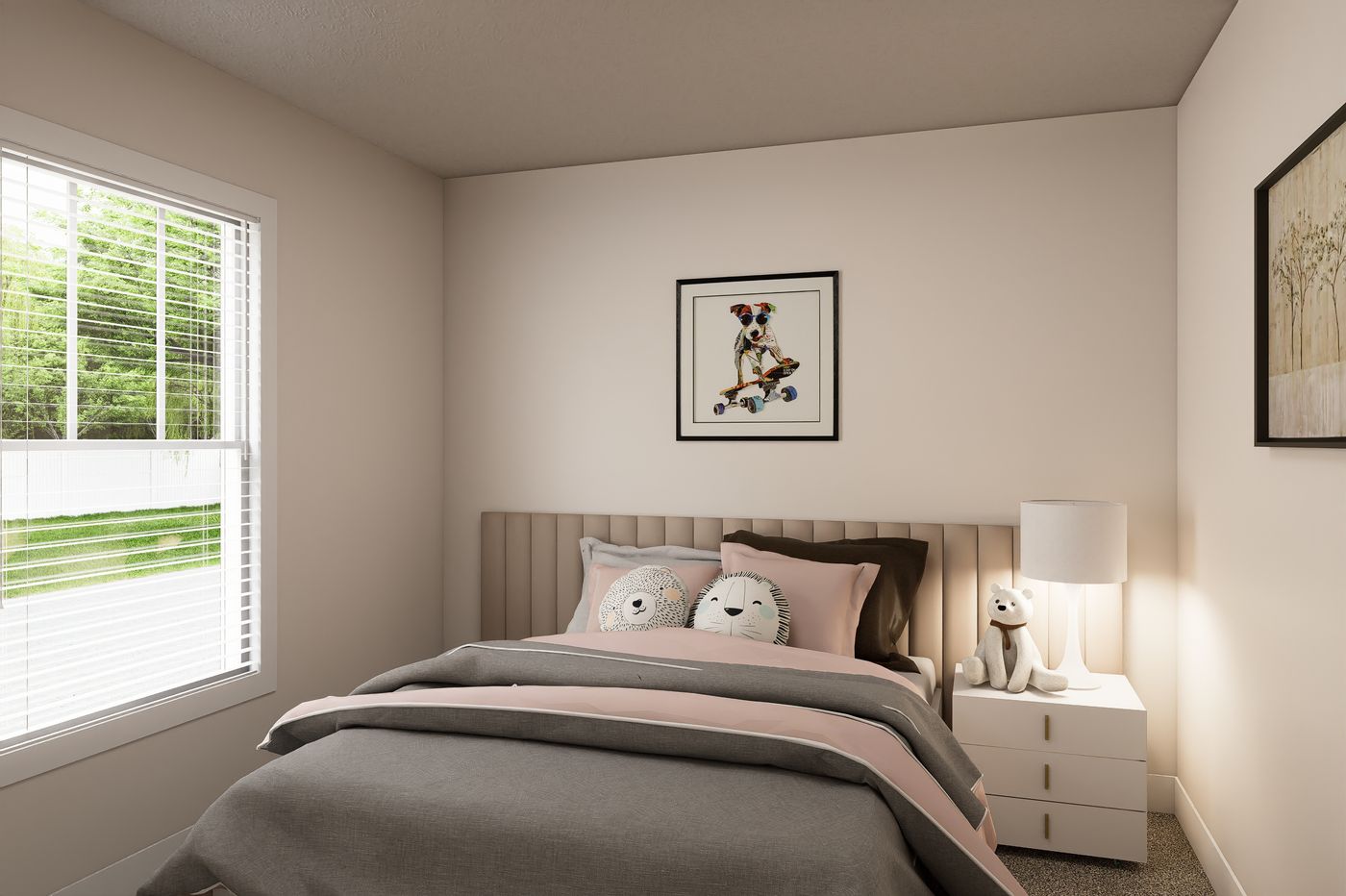 The 5228-MS067-1 EVANSVILLE Guest Bedroom. This Manufactured Mobile Home features 3 bedrooms and 2 baths.