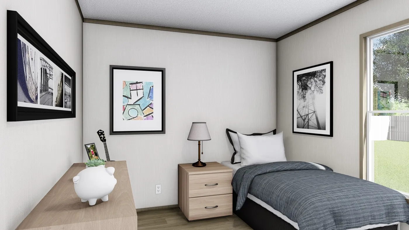 The BOONE Bedroom. This Manufactured Mobile Home features 4 bedrooms and 2 baths.