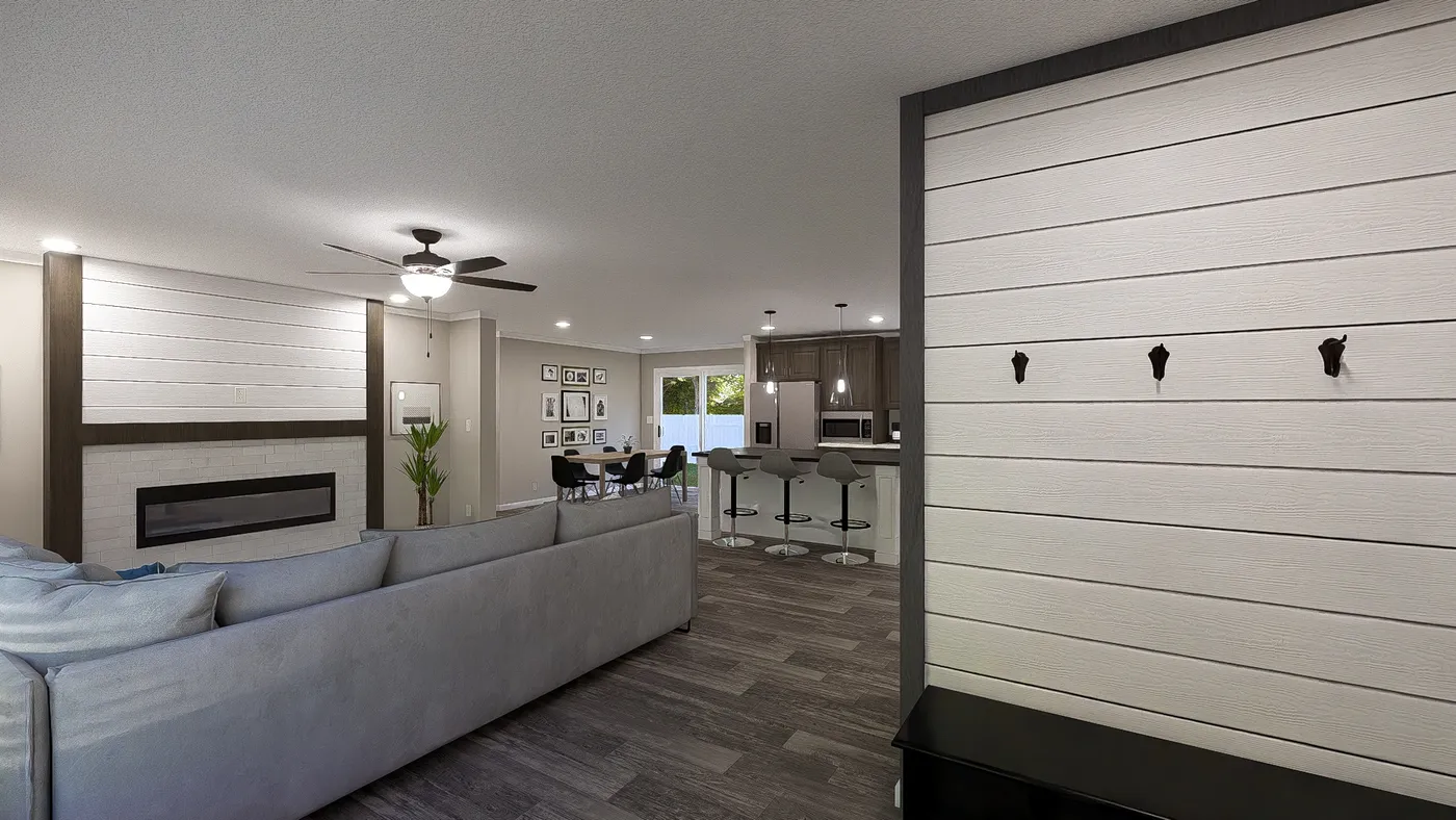 The THE LIL' EASY Foyer. This Manufactured Mobile Home features 3 bedrooms and 2 baths.