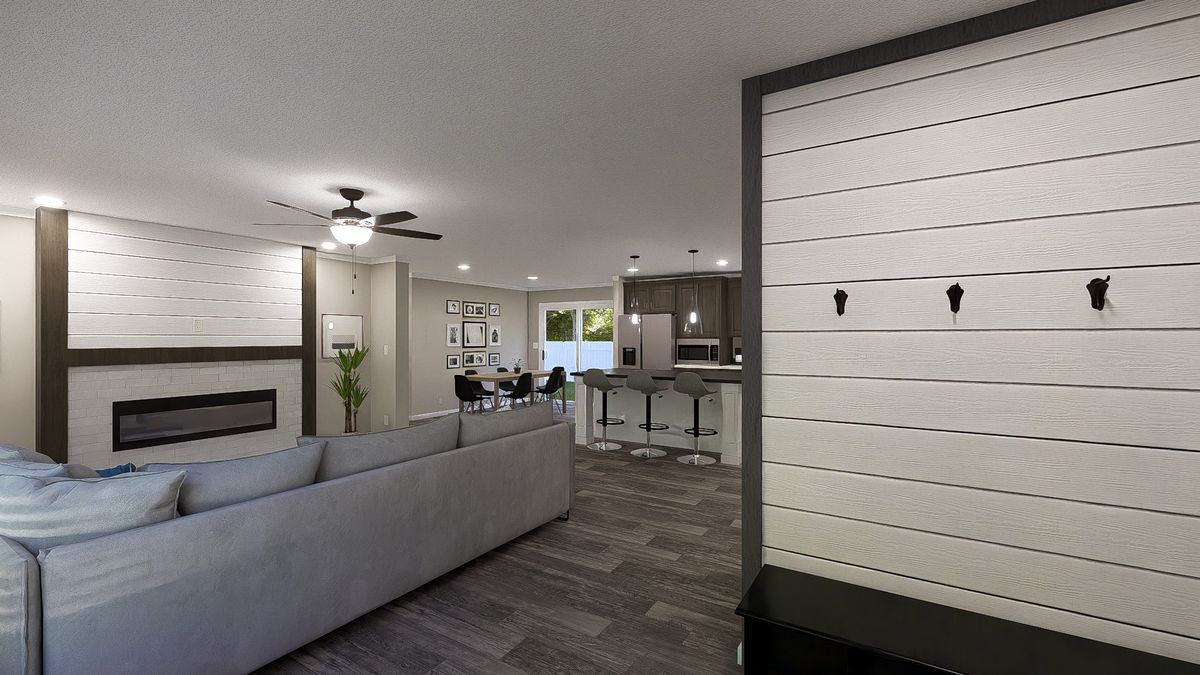 The THE LIL' EASY Foyer. This Manufactured Mobile Home features 3 bedrooms and 2 baths.
