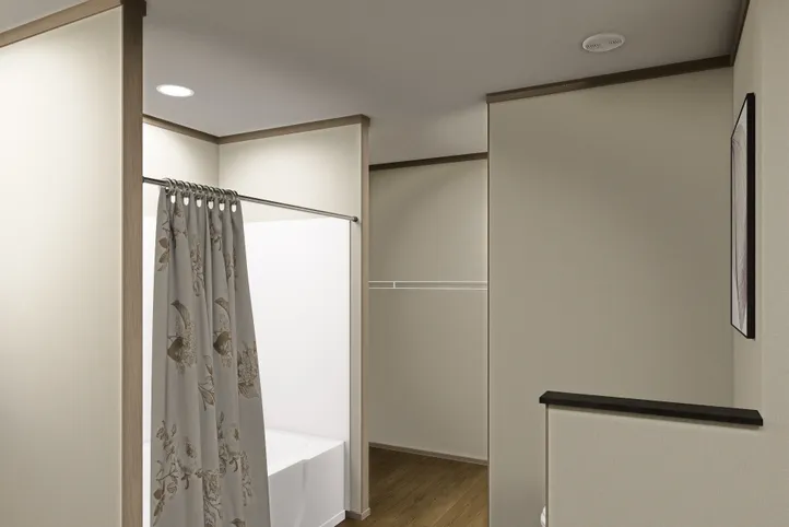 The SUMMIT Primary Bathroom. This Manufactured Mobile Home features 4 bedrooms and 3 baths.