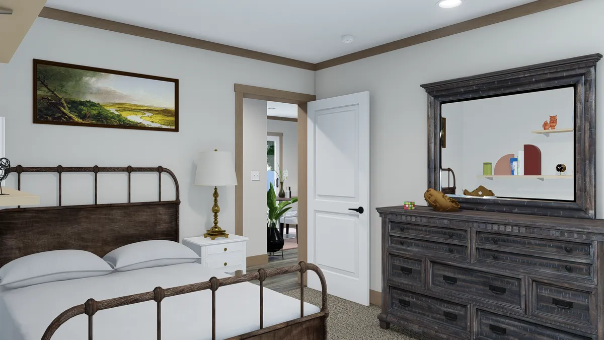 The LIZZIE Bedroom. This Manufactured Mobile Home features 3 bedrooms and 2 baths.