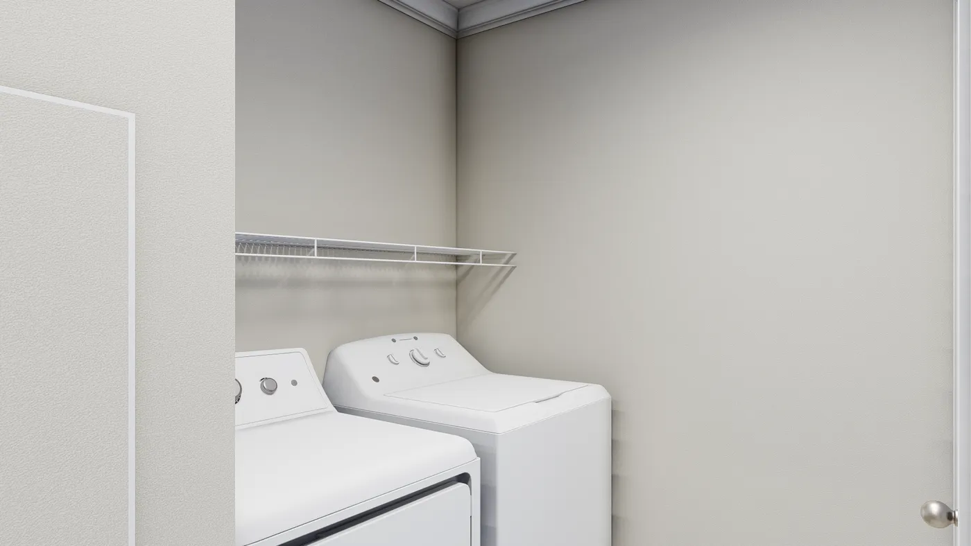 The PINEHURST 3104 Utility Room. This Manufactured Mobile Home features 3 bedrooms and 2 baths.