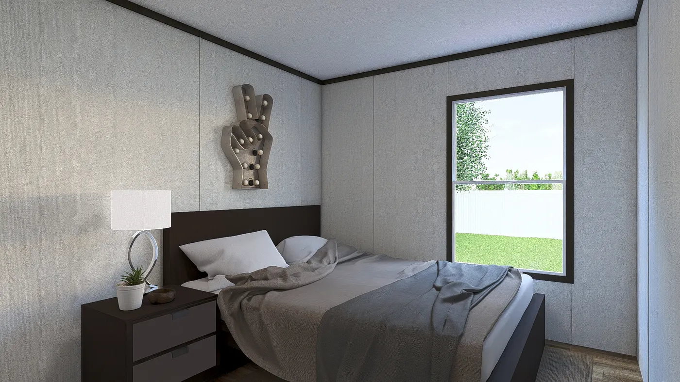 The REVEAL Bedroom. This Manufactured Mobile Home features 3 bedrooms and 2 baths.