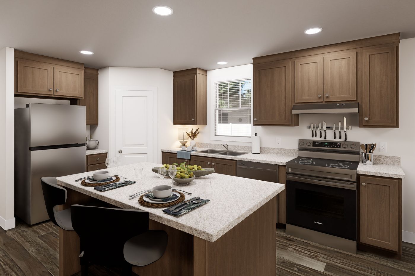 The 5628-MS068 CARMEL Kitchen. This Manufactured Mobile Home features 3 bedrooms and 2 baths.