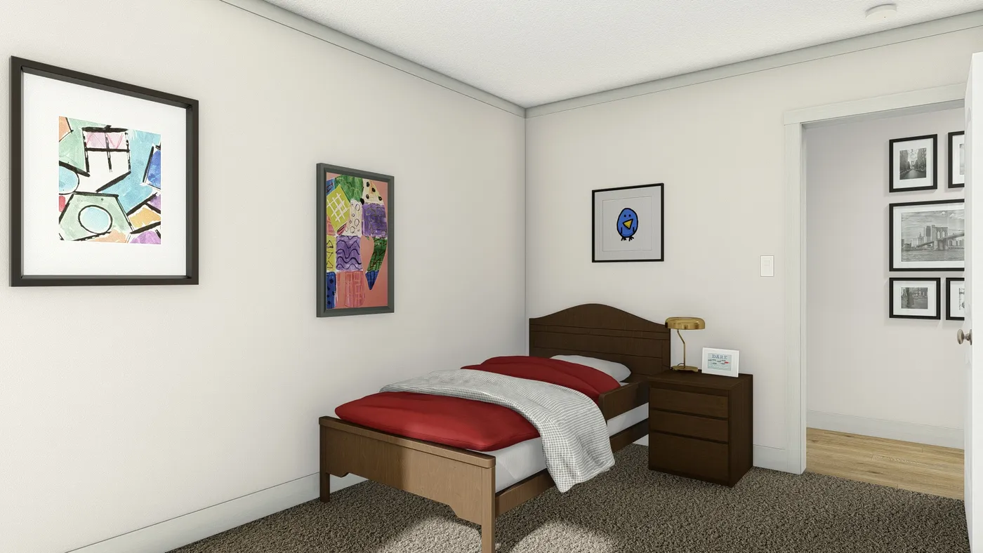 The 2007 "UNDER PRESSURE" 4828 Guest Bedroom. This Manufactured Mobile Home features 3 bedrooms and 2 baths.